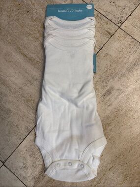Baby Essentials White Infant One-Piece Bodysuits (3-Pack)